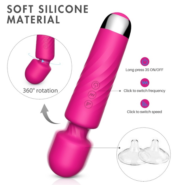 S218-2 Hero Wand Massager with 9 Vibration Speed for Back Neck Shoulder Sports Recovery and Clitoral Stimulation