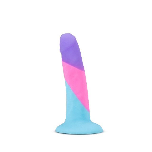 Blush Artisan 5 Inch Gay Pride Dildo with Suction Cup Base Elegantly Made with Smooth Pure Silicone Colorful Dildos