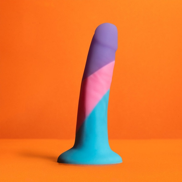 Blush Artisan 5 Inch Gay Pride Dildo with Suction Cup Base Elegantly Made with Smooth Pure Silicone Colorful Dildos