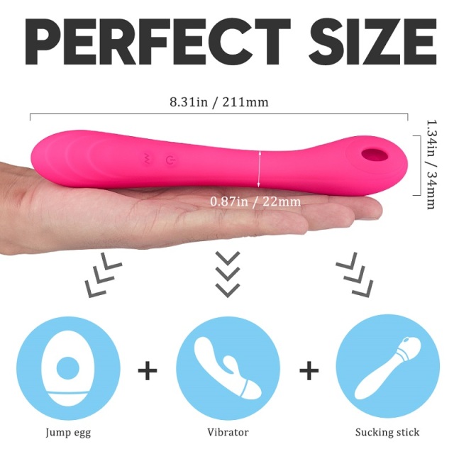s247 sucking vibrator with 9 suction and 9 vibration mode for women clit and g spot stimulation
