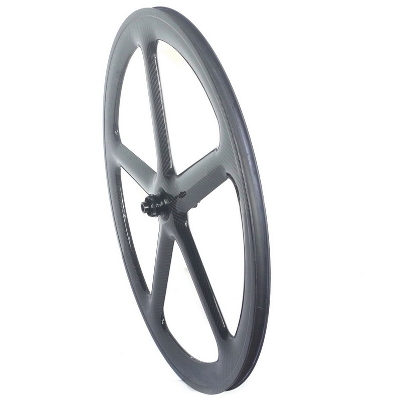 5 spoke disc brake road carbon wheels clincher or tubular