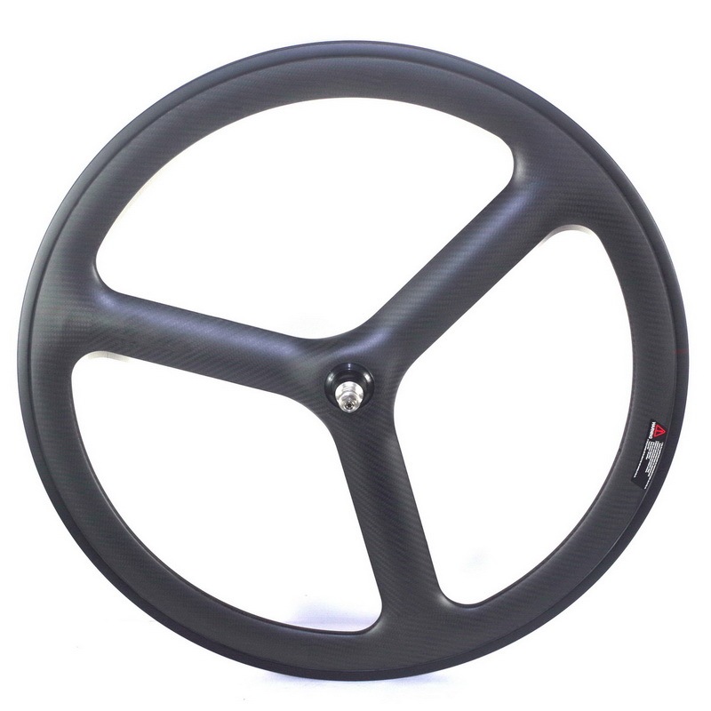 Tri spoke carbon track wheels fixed gear wheels 50mm profile