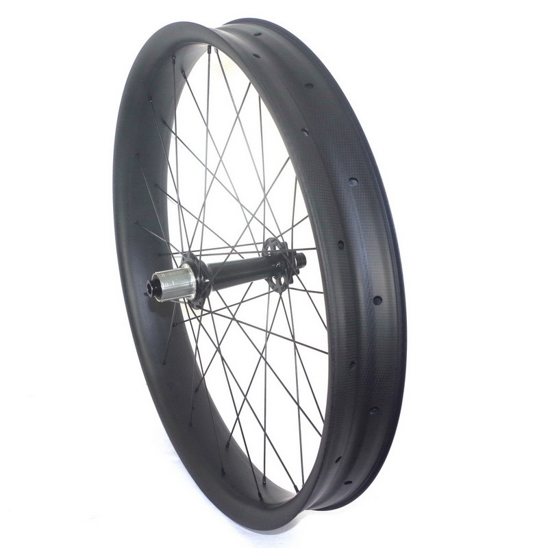 Carbon fat bike wheels 100mm width through axle 197mm  or quick release hub