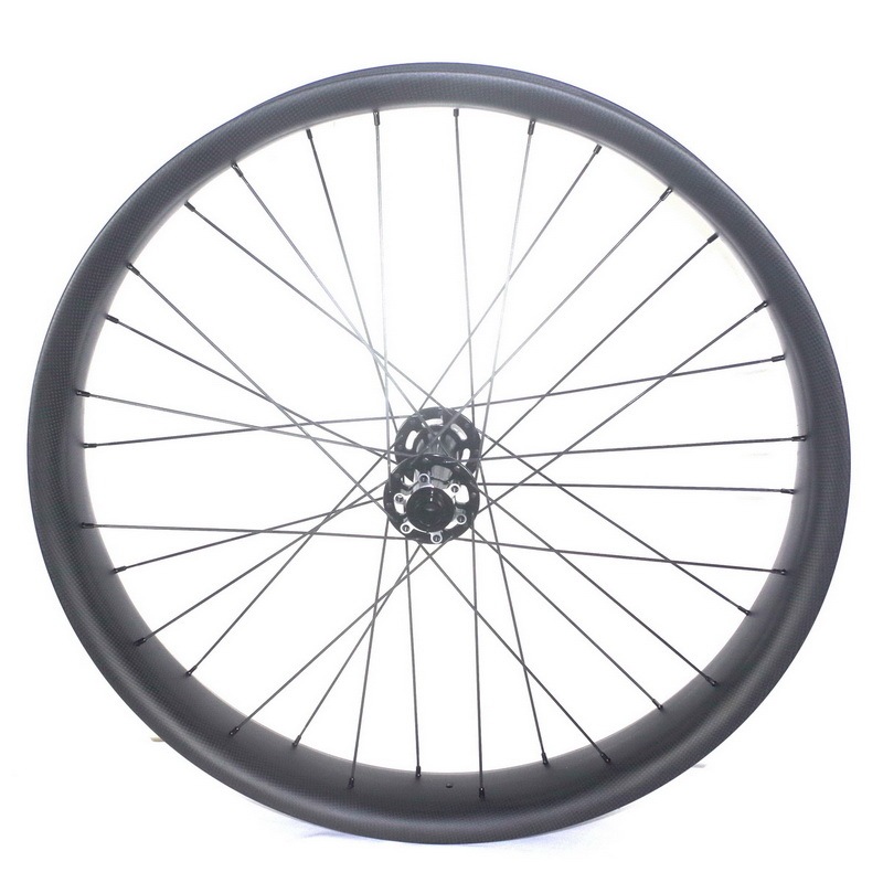 Carbon fat bike wheels 100mm width through axle 197mm  or quick release hub