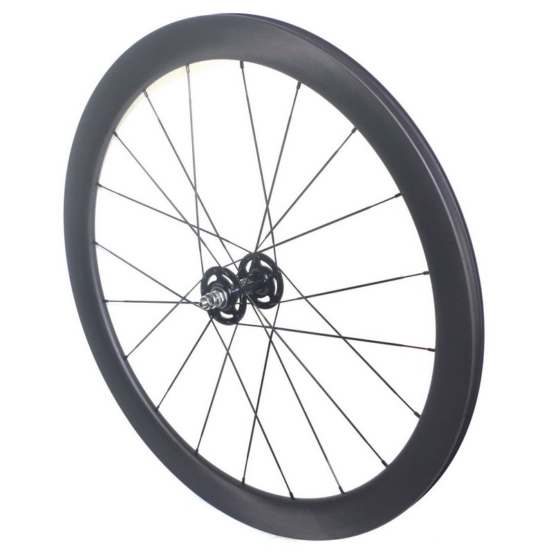 50mm fixed gear carbon wheels clincher or tubular