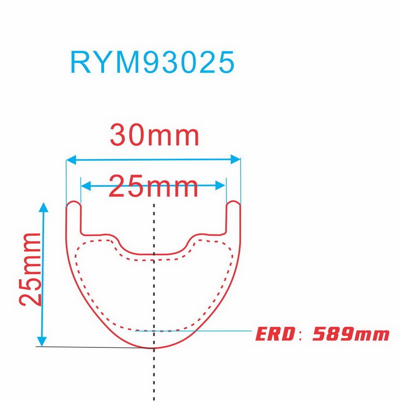 29ER Carbon Rims 30mm Width 25mm Depth Tubeless Ready