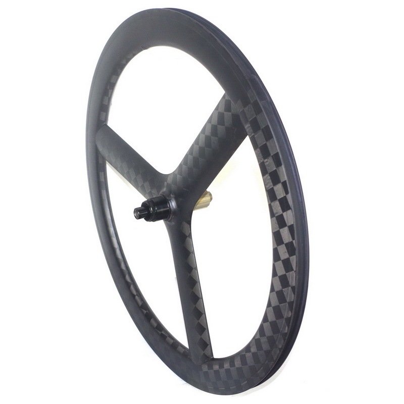 tri spoke clincher carbon road wheels disc brake centerlock disc wheels 60mm
