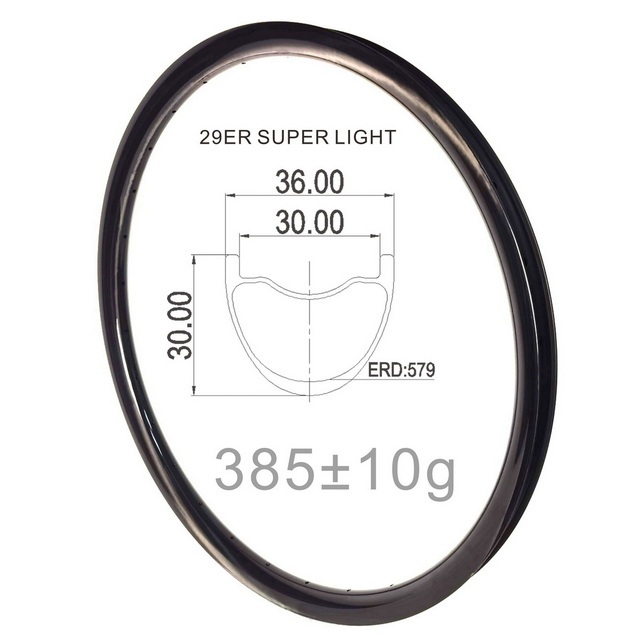 Ultra Light 29ER  carbon rims 36mm width non-asymmetrical