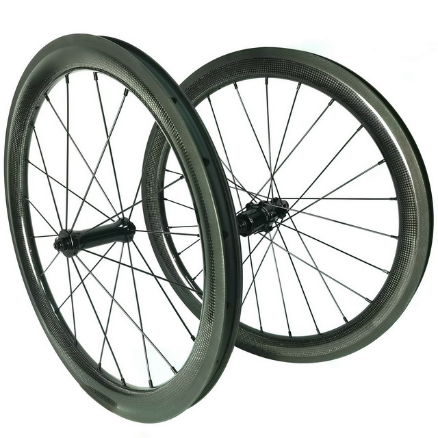 20 Inch 451 Carbon Wheels Rims V Brake Tubless Clincher Folding Bicycle Wheelset