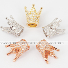 King Crown beads with clear Zirconia
