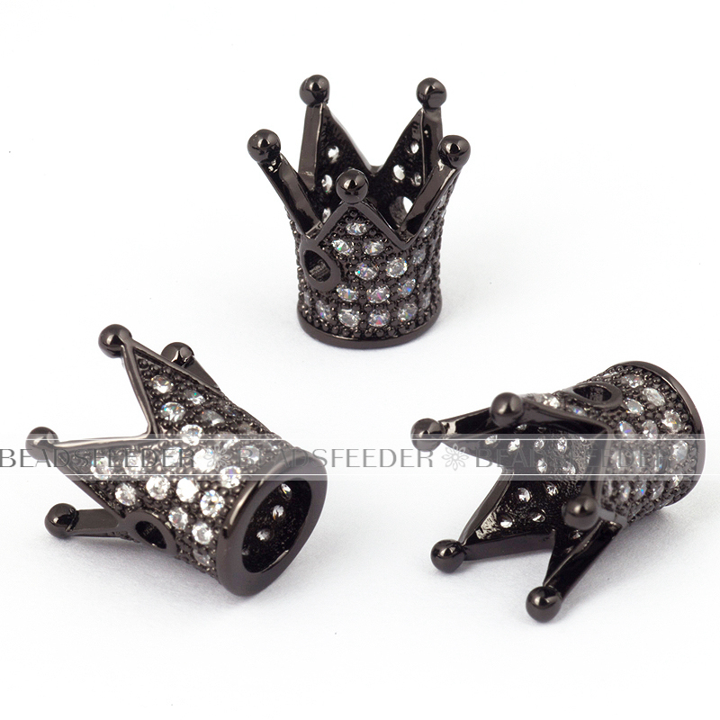 King Crown beads with clear Zirconia