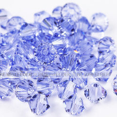 50pcs Austrian Crystal Beads, 5301/5328 4mm, Bicone beads,Provence Lavender 283 , Size: about 4mm long, 4mm wide, Hole: 1mm