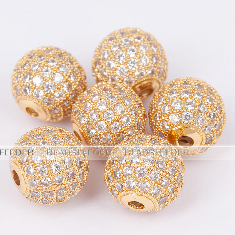 16mm clear CZ shamballa round ball bead Micro Pave Bead,Clear Cubic Zirconia CZ beads,for men and women Bracelet