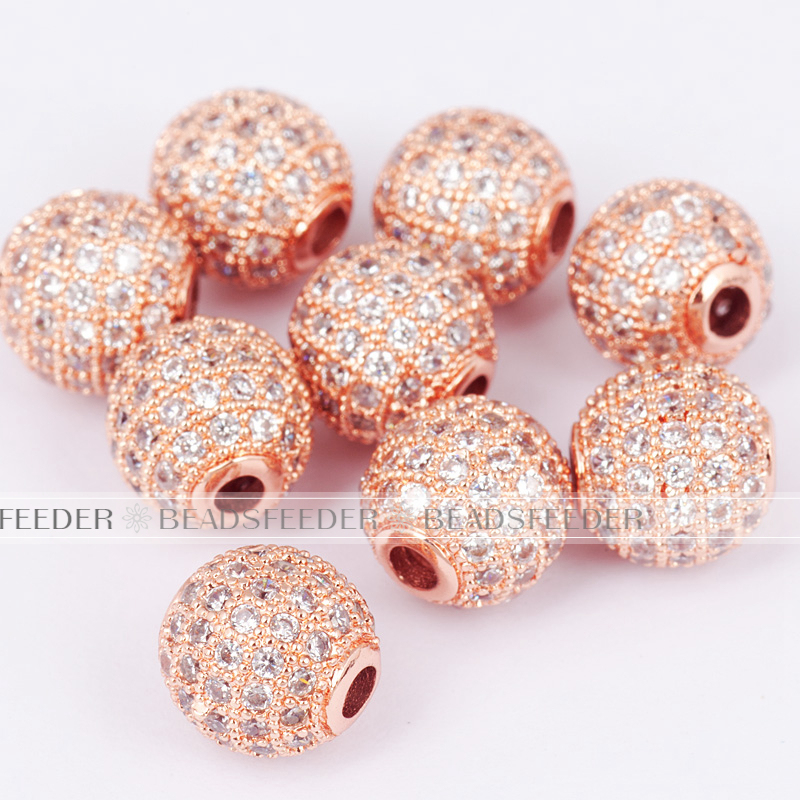 8mm clear CZ shamballa round ball bead Micro Pave Bead,Clear Cubic Zirconia CZ beads,for men and women Bracelet