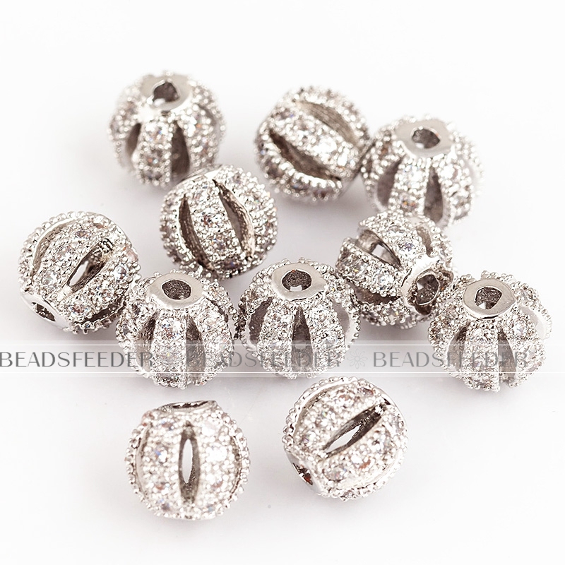 6mm clear CZ shamballa round ball bead Micro Pave Bead,Clear Cubic Zirconia CZ beads,for men and women Bracelet