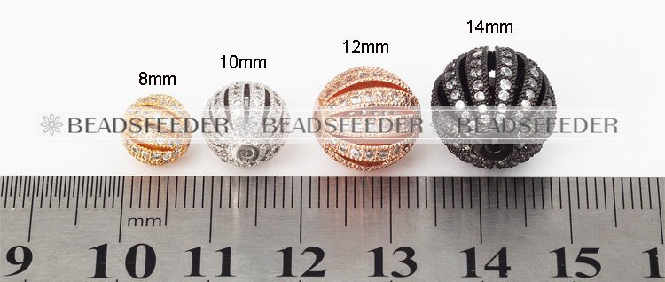 14mm clear CZ shamballa round ball bead Micro Pave Bead,Clear Cubic Zirconia CZ beads,for men and women Bracelet