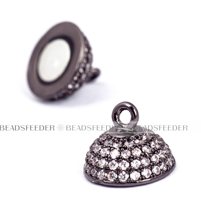 10mm Super strong round ball N50 Magnetic Clasp for bracelet Necklace ,CZ micro pave Magnetic Jewelry Clasp, jewelry findings