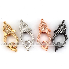 Clear CZ lobster clasp