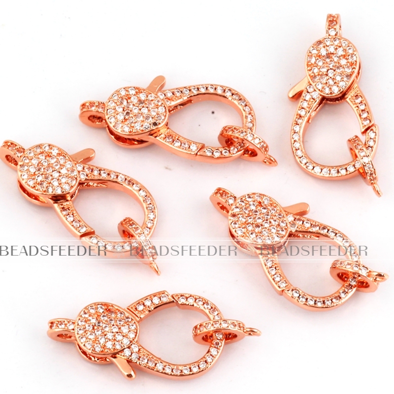 Clear CZ lobster clasp