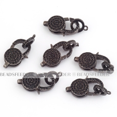 Black CZ lobster clasp