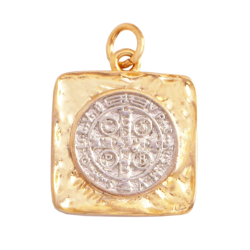 Retro Style Religious Jesus Holy Virgin Mary Charms Pendant,Latest 18K Gold Plated Micro Zircon Jewelry Necklace Supplies