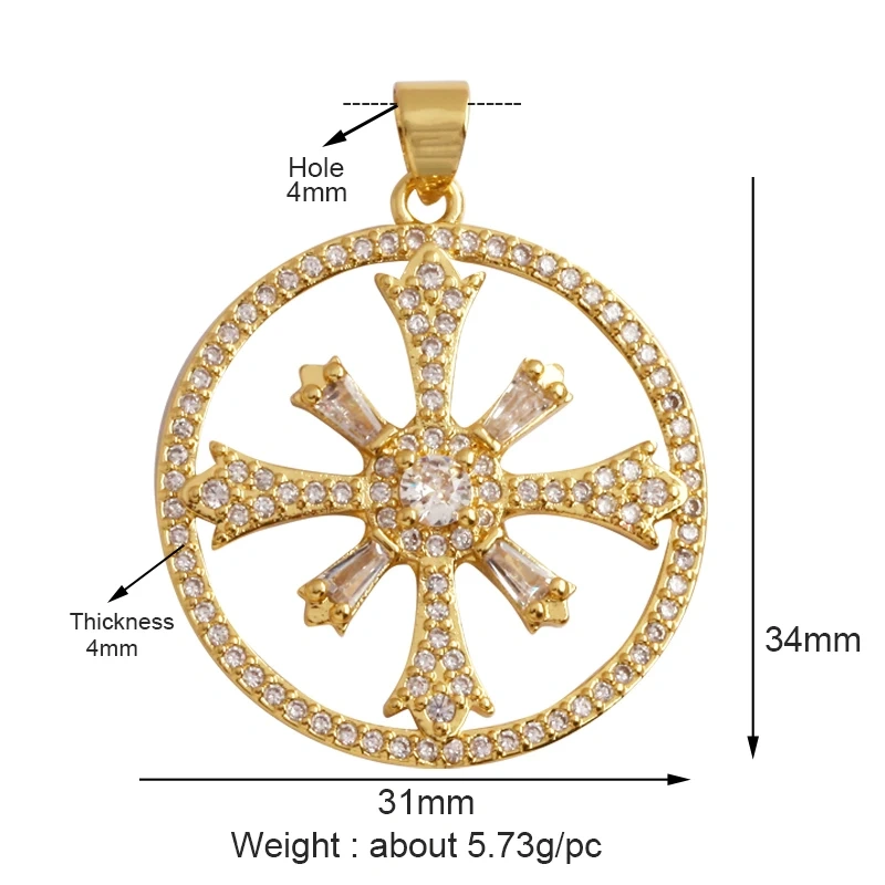 Unique Religious Jesus Holy Virgin Mary Love Heart Charms Pendant,Latest 18K Gold Plated Micro Zircon Jewelry Necklace Supplies