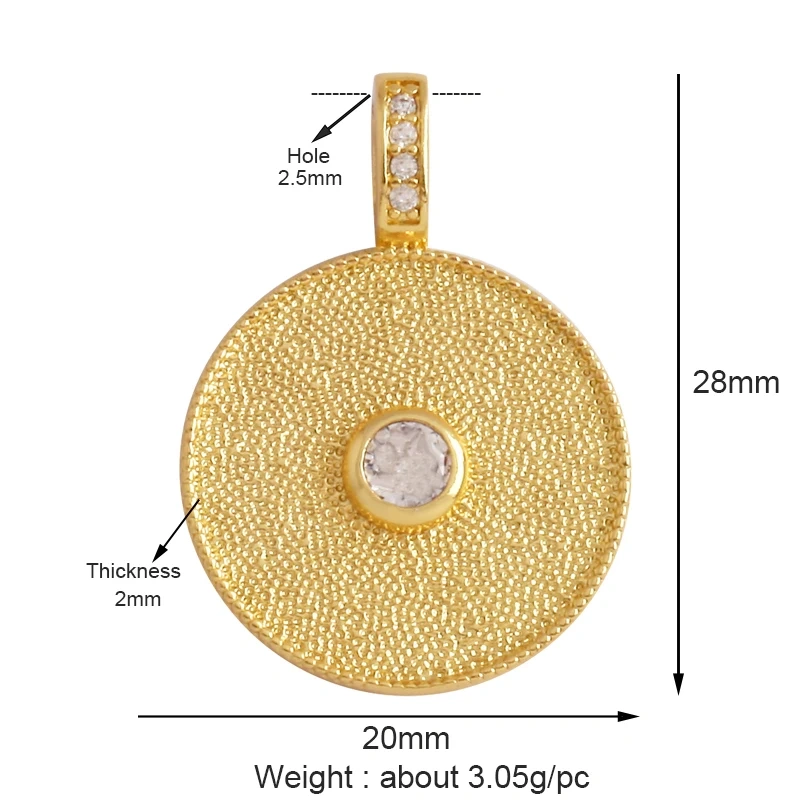 Shining Sun Star Moon Shell Charm Pendant,18K Plated Gold Inlaid Cubic Zirconia Jewelry Findings Necklace Bracelet Supplies