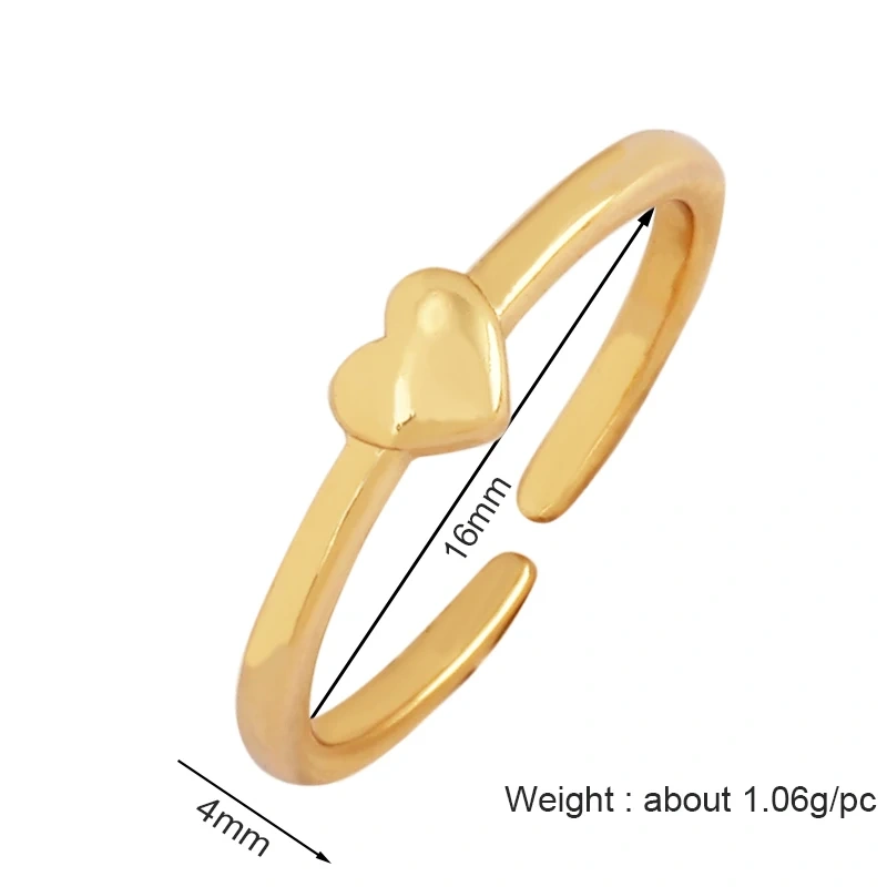 Unique Style Fashion Colorful Geometry Finger Ring,18K Gold Plated Zircon Open Adjustable Rings Charm Jewelry Findings Supplies