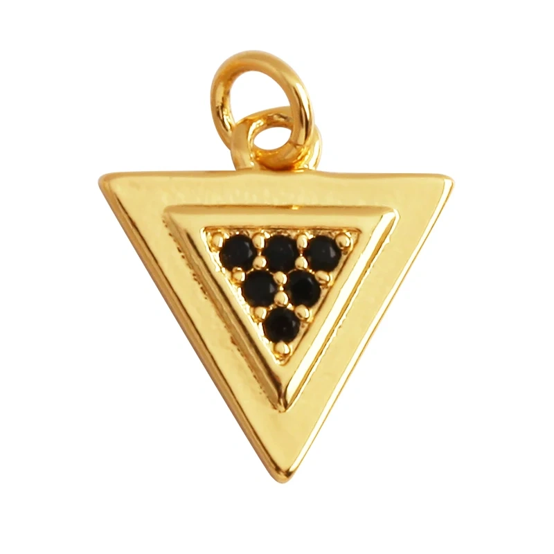 Trendy Triangle Oval Round Dice Geometry Charm Pendant,18K Gold Plated Necklace Bracelet for Jewelry Findings Daily Supplies