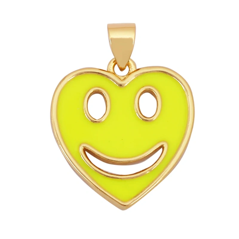 New Style Number Eleven Happy Face Round Charm Pendant,Fashion Zircon Necklace Bracelet Pendant Handmade Jewelry Accessories M61