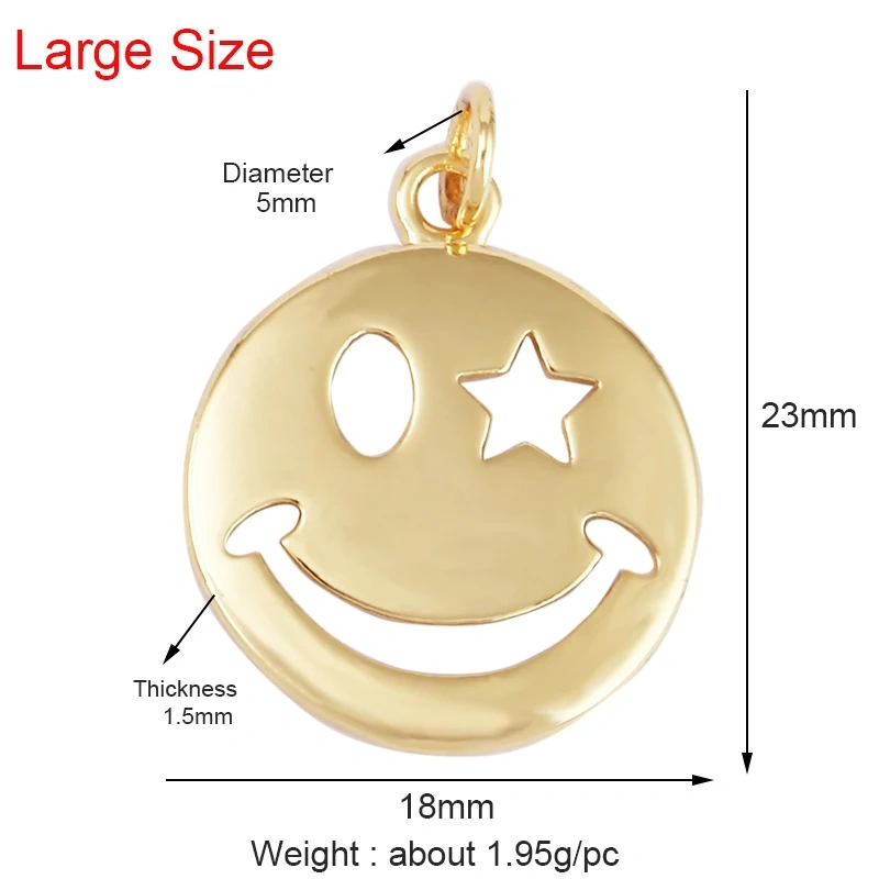 Happy Cry Face Expression Emotion  Love Call Me  Charm Pandent in Gold Colour, Jewelry Necklace Bracelet Making Supplies L92