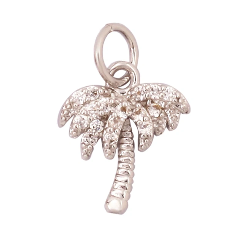Cherry Pineapple Banana Cactus Mushroom Coconut Tree 18K Gold Charm Pendant,Bangle Earring Necklace Jewelry Findings Supply N30