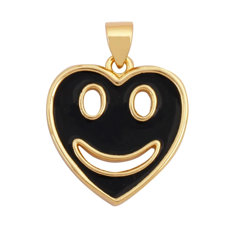 New Style Number Eleven Happy Face Round Charm Pendant,Fashion Zircon Necklace Bracelet Pendant Handmade Jewelry Accessories M61