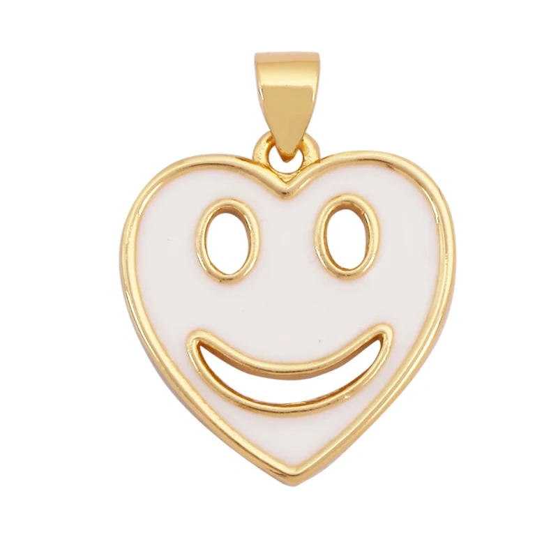 New Style Number Eleven Happy Face Round Charm Pendant,Fashion Zircon Necklace Bracelet Pendant Handmade Jewelry Accessories M61