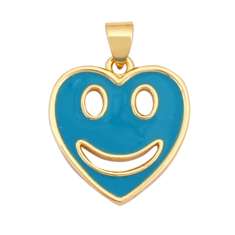 New Style Number Eleven Happy Face Round Charm Pendant,Fashion Zircon Necklace Bracelet Pendant Handmade Jewelry Accessories M61