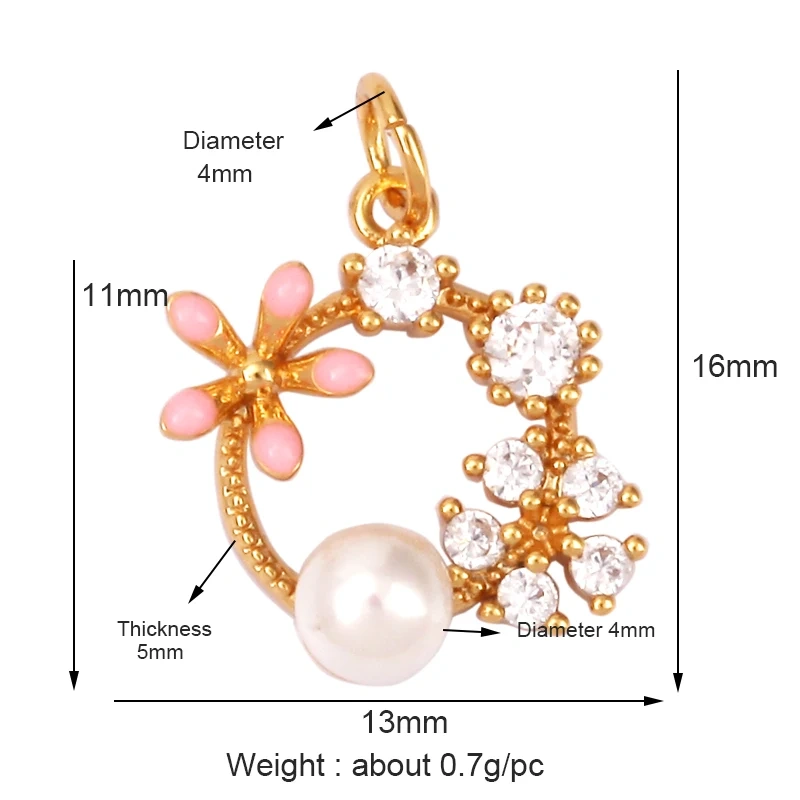 Fine Sweet Flower Charm Pendant,Trendy Multicolor Zircon Pentacle Butterfly Necklace Accessories Handy Craft Jewelry Supply K54