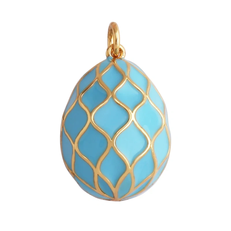 New Style Rabbit Enamel Ball Shape Big Size Charm Pendant,Fashion Gold Plated Water Ripples DIY Necklace Jewelry Accessories