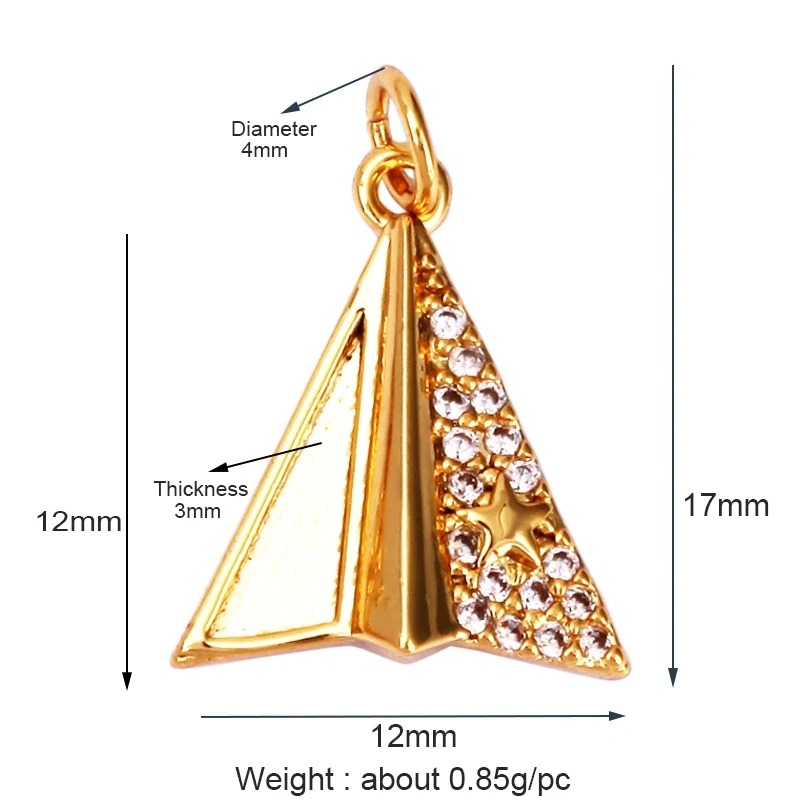 Trendy Star Moon Colorful Charm Pendant,Mini Five-Pointed Star 18K Gold Cubic Zirconia CZ Paved,Jewelry Necklace Accessories L09