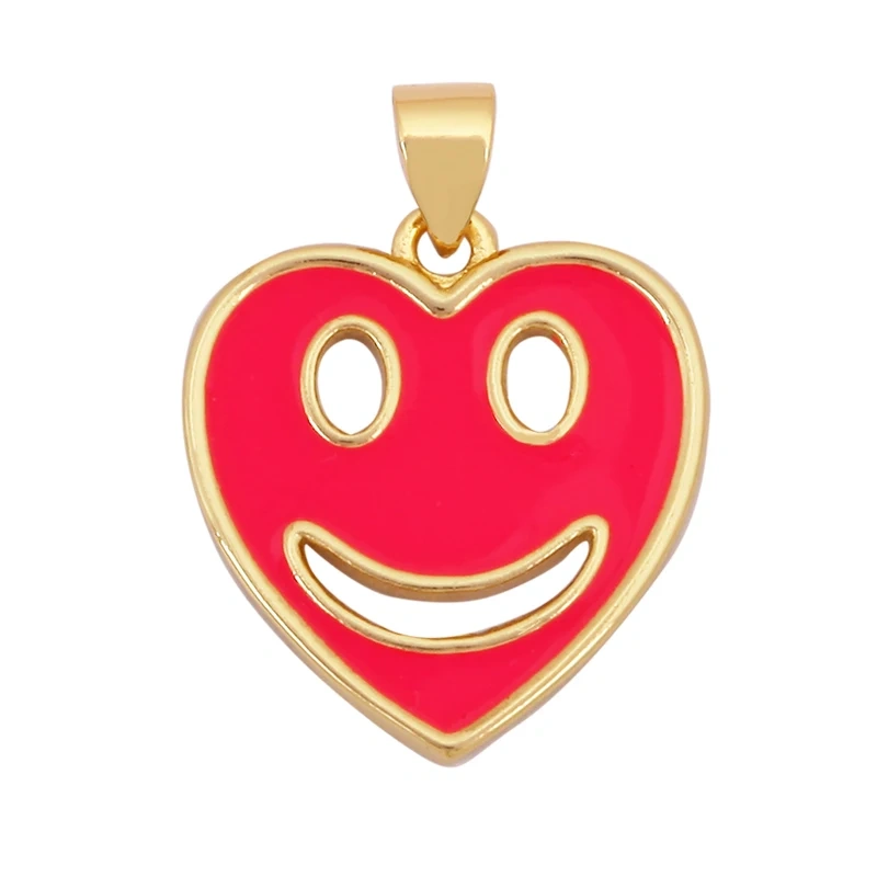 New Style Number Eleven Happy Face Round Charm Pendant,Fashion Zircon Necklace Bracelet Pendant Handmade Jewelry Accessories M61