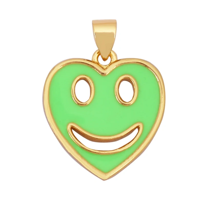 New Style Number Eleven Happy Face Round Charm Pendant,Fashion Zircon Necklace Bracelet Pendant Handmade Jewelry Accessories M61