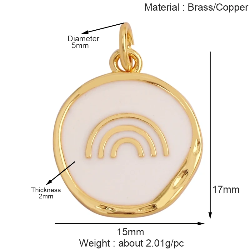 Trendy Shining Star Moon Sun Sea Charm Pendant,18K Gold Inlaid CZ Zirconia Jewelry Findings Necklace Bracelet Making Supply K52