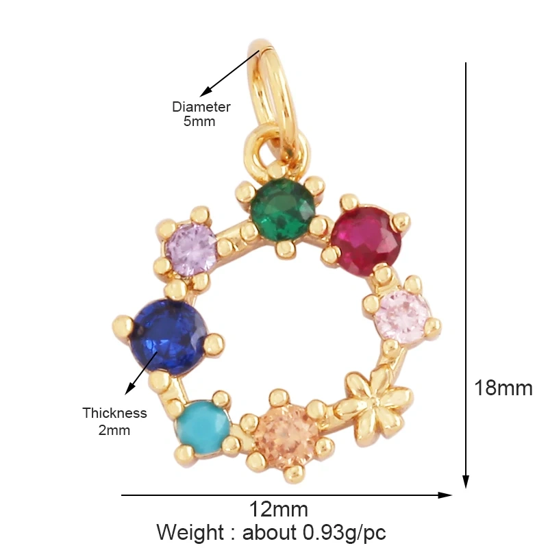 Fine Sweet Flower Charm Pendant,Trendy Multicolor Zircon Pentacle Butterfly Necklace Accessories Handy Craft Jewelry Supply K54