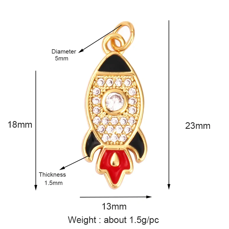 Trendy Star Moon Colorful Charm Pendant,Mini Five-Pointed Star 18K Gold Cubic Zirconia CZ Paved,Jewelry Necklace Accessories L09