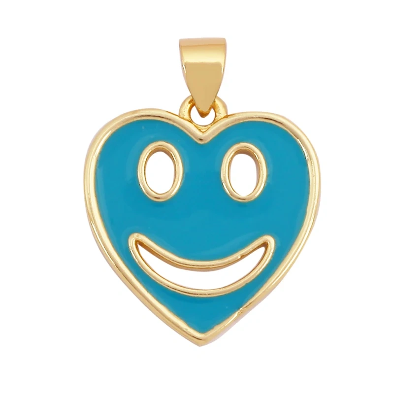 New Style Number Eleven Happy Face Round Charm Pendant,Fashion Zircon Necklace Bracelet Pendant Handmade Jewelry Accessories M61