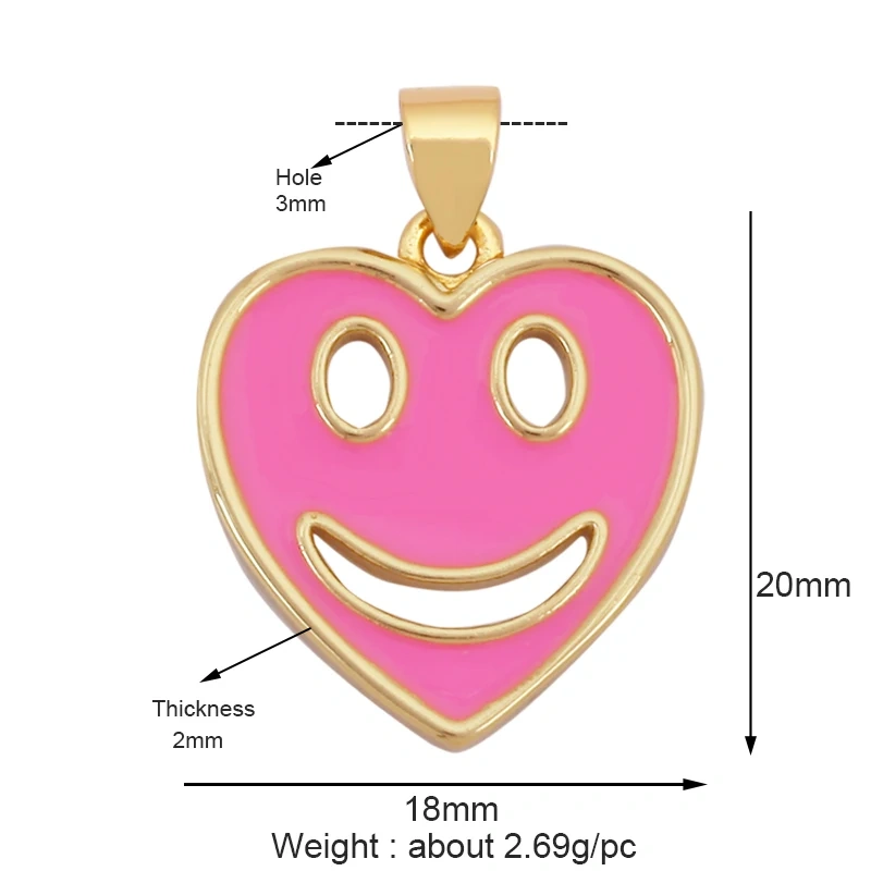 New Style Number Eleven Happy Face Round Charm Pendant,Fashion Zircon Necklace Bracelet Pendant Handmade Jewelry Accessories M61