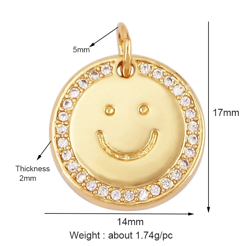 Happy Cry Face Expression Emotion  Love Call Me  Charm Pandent in Gold Colour, Jewelry Necklace Bracelet Making Supplies L92