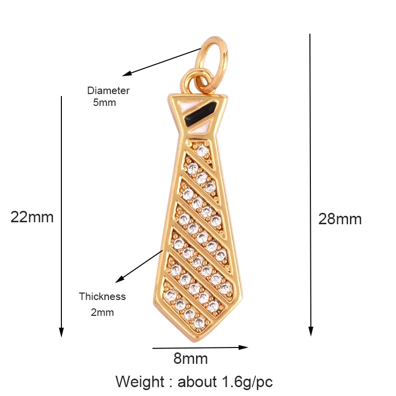 Delicacy Fashion Arrow Tie Geometric Cubic Zirconia CZ Paved Charm Pendant,18K Real Gold Plated Colour,Craft Jewelry Supply L17