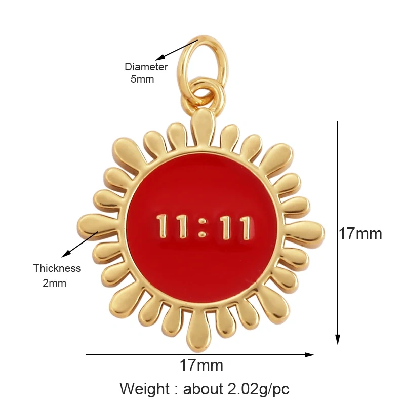 New Style Number Eleven Happy Face Round Charm Pendant,Fashion Zircon Necklace Bracelet Pendant Handmade Jewelry Accessories M61