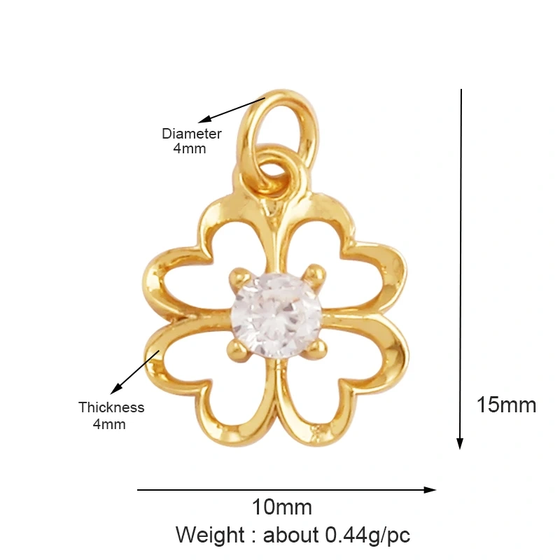 Fine Sweet Flower Charm Pendant,Trendy Multicolor Zircon Pentacle Butterfly Necklace Accessories Handy Craft Jewelry Supply K54