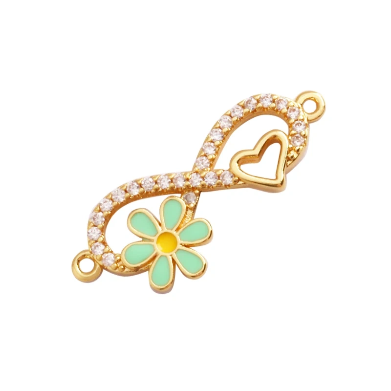 Flower Tree Leaf Eye Movable Butterfly Connnector,18K Gold Plated Bracelet Necklace Charm Jewelry Finding Components Supply K45